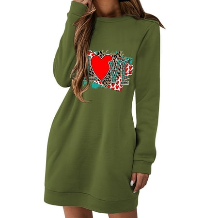 koaiezne Women Casual Dresses Round Neck Sweatshirt Long Sleeve Love Sweatshirt Mini Dress Valentines Gift For Womens Formal Maxi Dress Dress Shoe for Women Evening
koaiezne Women Casual Dresses Round Neck Sweatshirt Long Sleeve Love Sweatshirt Mini Dress Valentines Gift For Womens Formal Maxi Dress Dress Shoe for Women Evening