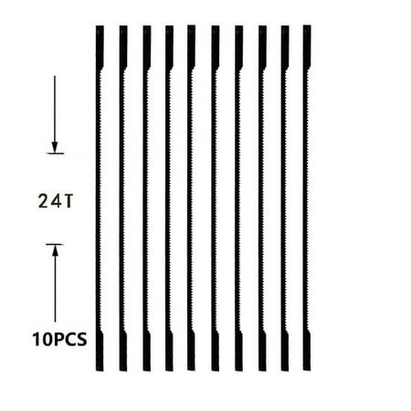 10Pcs 132Mm Scroll Saw Blades 10/15/18/24 Tpi For For All Machines Require 5In