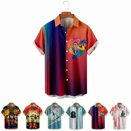 LANLIN Hawaii Big Men s Button Down T-Shirts Vintage Retro Costume Plus Size Men
LANLIN Hawaii Big Men s Button Down T-Shirts Vintage Retro Costume Plus Size Men