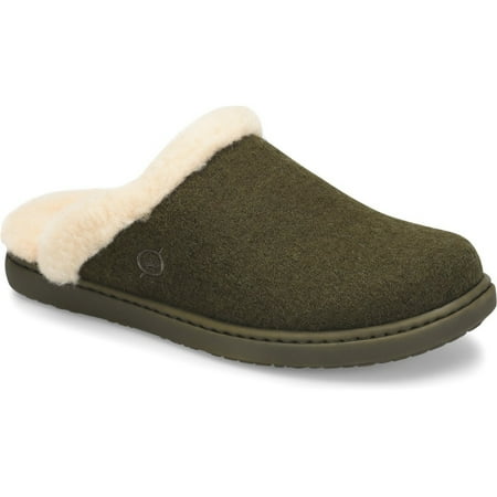 Born Womens Zoe Slipper Dark Military Wool Combo (Green) - BR0025495