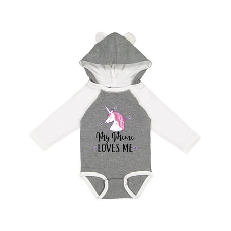 Inktastic My Mimi Loves Me Unicorn Gift Baby Girl Long Sleeve Bodysuit