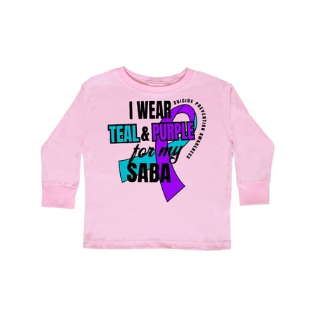 Inktastic Suicide Prevention I Wear Teal and Purple for My Saba Gift Toddler Boy or Toddler Girl Long Sleeve T-Shirt
Inktastic Suicide Prevention I Wear Teal and Purple for My Saba Gift Toddler Boy or Toddler Girl Long Sleeve T-Shirt
