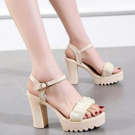 WQJNWEQ Shoes Women Summer Casual Round-toe Sandals High-heeled Platform Fashion Sandals Fall Sale
WQJNWEQ Shoes Women Summer Casual Round-toe Sandals High-heeled Platform Fashion Sandals Fall Sale