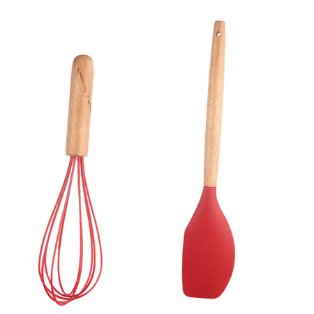 High Heat Resistant Silicone Utensils 2pc Heat Resistant BPA Free Wooden Kitchen Tools Non Stick Utensils for Baking Cooking Mixing.
High Heat Resistant Silicone Utensils 2pc Heat Resistant BPA Free Wooden Kitchen Tools Non Stick Utensils for Baking Cooking Mixing.