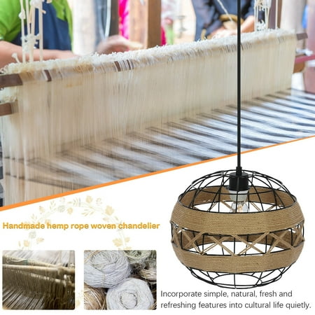 Vintage Pendant Light Metal Chandelier Hanging Light Fixture Rope Rattan Hanging Light Retro Industrial Style
Vintage Pendant Light Metal Chandelier Hanging Light Fixture Rope Rattan Hanging Light Retro Industrial Style