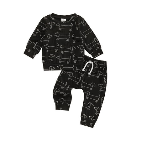 Musuos Baby Boys Girls 2PCS Pants Suit Long Sleeve Dog Printed Crew Neck Pullovers Long Pants Toddler Spring/Fall Wear Clothes
Musuos Baby Boys Girls 2PCS Pants Suit Long Sleeve Dog Printed Crew Neck Pullovers Long Pants Toddler Spring/Fall Wear Clothes