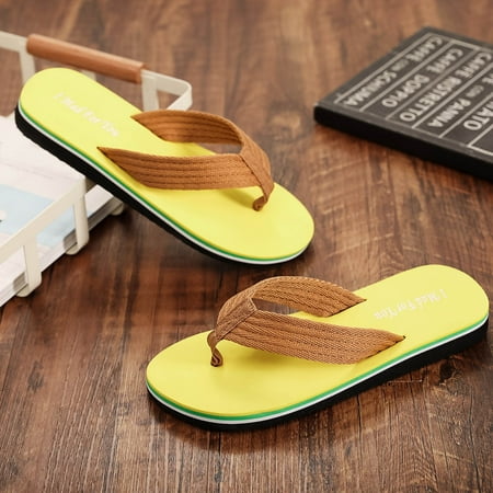 Cathalem Mens Fuzzy Slipper Socks Breathable Shoes Men s Flat Flip-Flops Home Slipper Summer Beach Mens House Slippers Size 9-10 Yellow 9
Cathalem Mens Fuzzy Slipper Socks Breathable Shoes Men s Flat Flip-Flops Home Slipper Summer Beach Mens House Slippers Size 9-10 Yellow 9