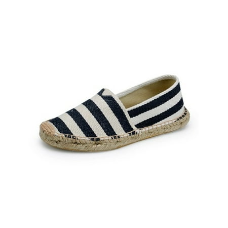 Ferndule Mens Espadrille Loafers Slip-On Flats Non Slip Loafer Breathable Striped Casual Shoes Walking Canvas Shoe Round Toe Comfortable Stripe Blue 8
Ferndule Mens Espadrille Loafers Slip-On Flats Non Slip Loafer Breathable Striped Casual Shoes Walking Canvas Shoe Round Toe Comfortable Stripe Blue 8