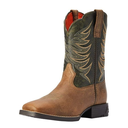 Ariat Boys 10042414 Distressed Alfalfa Firecatcher Cowboy Boot 12 M Brown