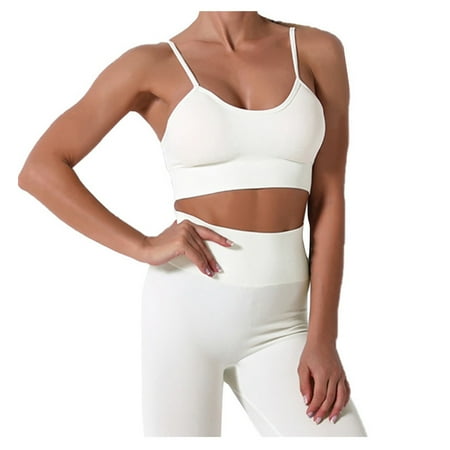 HHei_K Women s Seamless Knitting Breast Wrapping Sleep Yoga Motion Bras