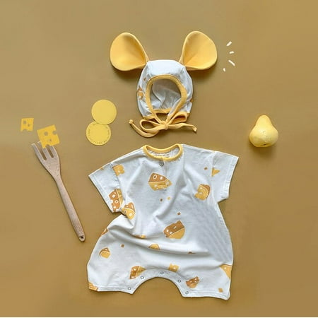 DanceeMangoo Summer New Cotton Baby Romper Cute Cheese Print Baby Short Sleeve Jumpsuit Soft And Comfortable Newborn Clothes
DanceeMangoo Summer New Cotton Baby Romper Cute Cheese Print Baby Short Sleeve Jumpsuit Soft And Comfortable Newborn Clothes