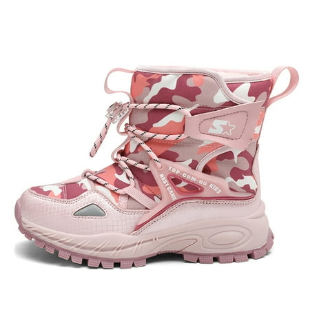 Girls Boys Snow Boots Outdoor Waterproof Winter Kids Shoes