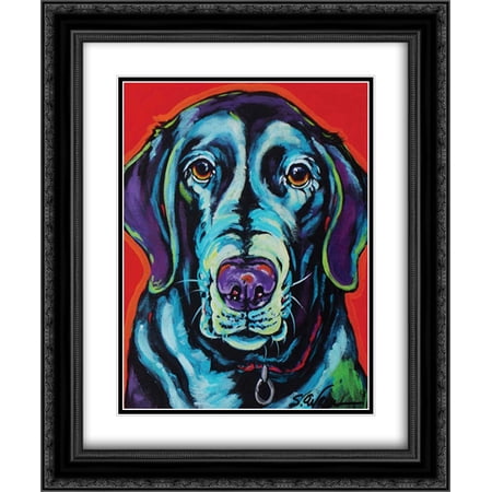 Shadow 2x Matted 20x24 Black Ornate Framed Art Print by Evans, Sally