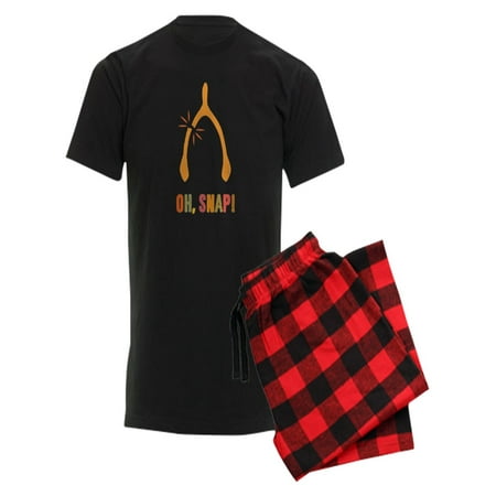 CafePress - Oh Snap! Wishbone Pajamas - Men s Dark Pajamas