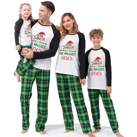 Matching Family Pajamas Sets Christmas PJ s Letter Print Top and Plaid Pants Jammies Sleepwear
Matching Family Pajamas Sets Christmas PJ s Letter Print Top and Plaid Pants Jammies Sleepwear