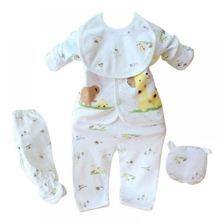 5 Pcs Newborn Baby 100% Cotton Shirt and Pants Hat Suits Infant Clothes Outfits Baby Girl Boy 0-3M
5 Pcs Newborn Baby 100% Cotton Shirt and Pants Hat Suits Infant Clothes Outfits Baby Girl Boy 0-3M