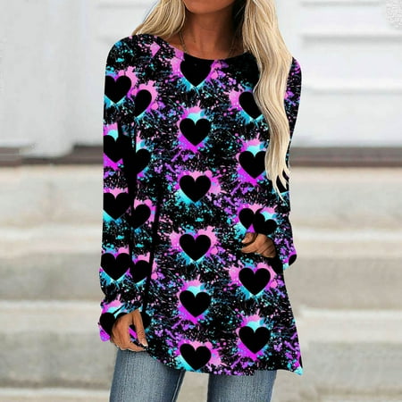 Hvyesh Women Valentine s Day Casual Sweatshirt Heart/ Angel Baby/ Letter Print Long Sleeve Round Neck Loose Pullover Tops Dark Blue shirts for women XL
Hvyesh Women Valentine s Day Casual Sweatshirt Heart/ Angel Baby/ Letter Print Long Sleeve Round Neck Loose Pullover Tops Dark Blue shirts for women XL