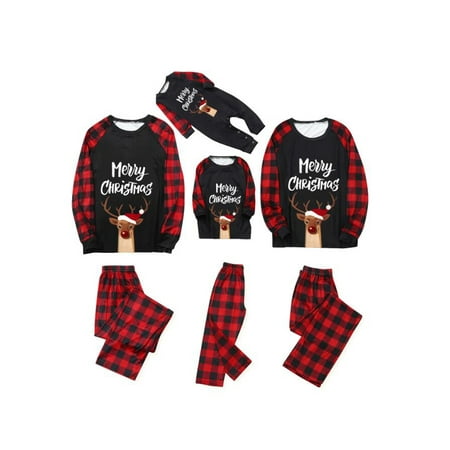 AvoDovA Christmas Family Matching Pajamas Set Letter Deer Print Long Sleeve Tops+Plaid Print Pants Holiday Sleepwear Baby 6-9 Months
AvoDovA Christmas Family Matching Pajamas Set Letter Deer Print Long Sleeve Tops+Plaid Print Pants Holiday Sleepwear Baby 6-9 Months
