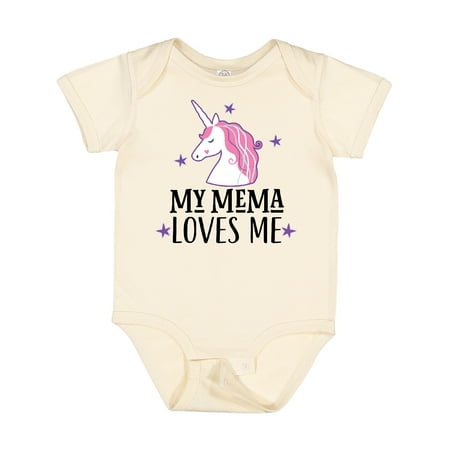 Inktastic My Mema Loves Me Girl Unicorn Gift Baby Girl Bodysuit