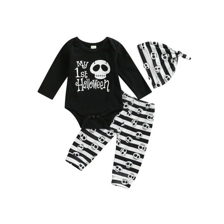 Diconna My First Halloween Baby Girl Boy Clothes Sets Romper Bodysuit Pants with Hat 3PCS Outfits Black 6-12 Months
Diconna My First Halloween Baby Girl Boy Clothes Sets Romper Bodysuit Pants with Hat 3PCS Outfits Black 6-12 Months