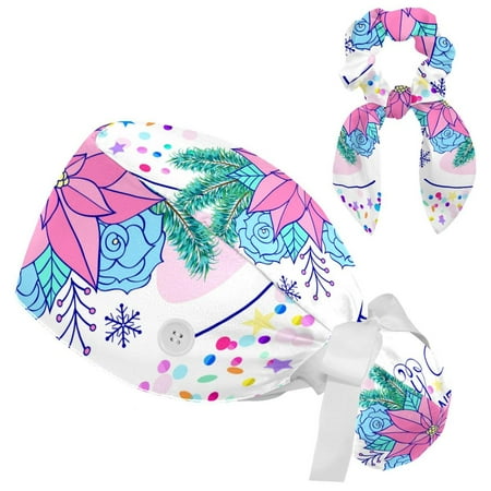 Working Cap with Buttons and Sweatband Scrub Hat Bouffant Caps with Scrunchie Unicorn Tie Back Hats
Working Cap with Buttons and Sweatband Scrub Hat Bouffant Caps with Scrunchie Unicorn Tie Back Hats
