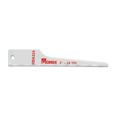 M.K. Morse RBA324T05 24TPI Air Saw Reciprocating Blade 3-Inch 5-Pack