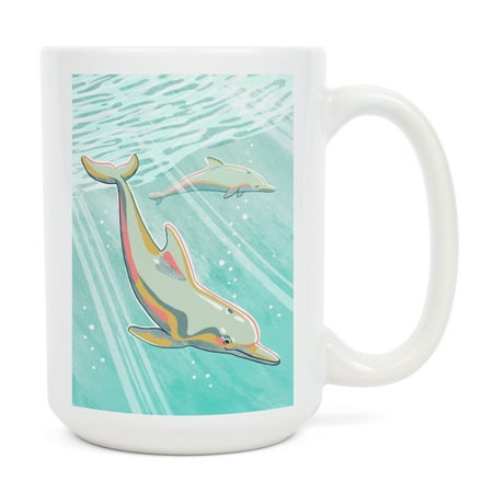 15 fl oz Ceramic Mug Graphic Pastel Bottlenose Dolphin Dishwasher & Microwave Safe
15 fl oz Ceramic Mug Graphic Pastel Bottlenose Dolphin Dishwasher & Microwave Safe