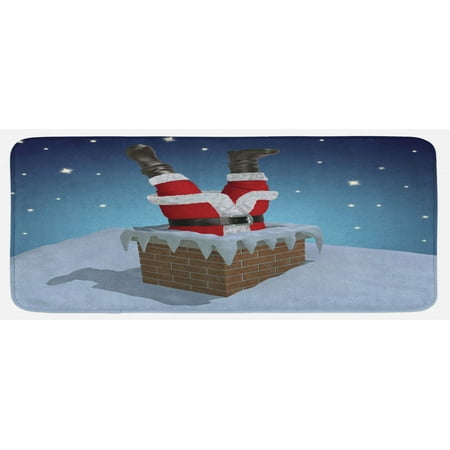 Santa Kitchen Mat Father Christmas Stuck in the Chimney on Snow Covered Rooftop and Starry Night Sky Plush Decorative Kitchen Mat with Non Slip Backing 47 X 19 Multicolor by Ambesonne
Santa Kitchen Mat Father Christmas Stuck in the Chimney on Snow Covered Rooftop and Starry Night Sky Plush Decorative Kitchen Mat with Non Slip Backing 47 X 19 Multicolor by Ambesonne
