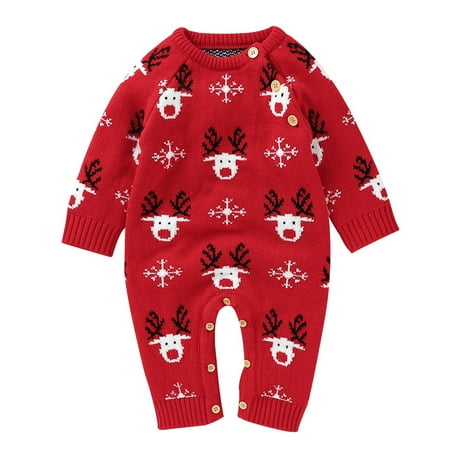 Baby Boys Bodysuits Baby Girls Boys Cotton Knitted Christmas Xmas Deer Sweater Romper Jumpsuit Outfits
Baby Boys Bodysuits Baby Girls Boys Cotton Knitted Christmas Xmas Deer Sweater Romper Jumpsuit Outfits