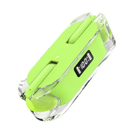 Electronic Item Clearance Deal! Kyusrd Transparent Digital Display Wireless Bluetooth Earphones With Long lasting Battery Life,In Ear Dual Stereo True Wireless Charging Compartment