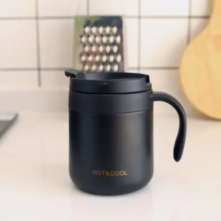 1pc 11.9/17oz Insulated Coffee Cup Simple Stainless Steel Vacuum Cup For Men And Women Office Coffee Cup With Handle
1pc 11.9/17oz Insulated Coffee Cup Simple Stainless Steel Vacuum Cup For Men And Women Office Coffee Cup With Handle