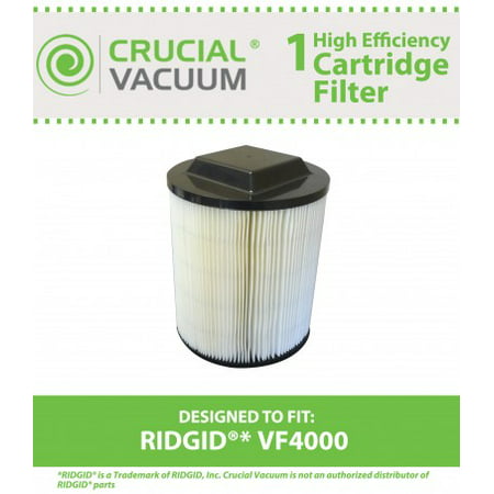 Crucial Vacuum Washable Wet\/Dry Filter Fits RIDGIDA VF4000, Compare to Part # 72947