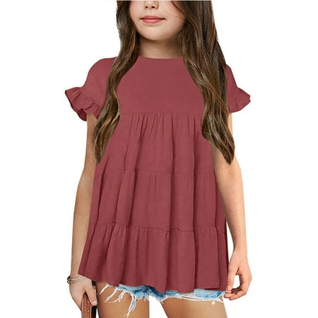 PEASKJP Graphic Tees Baby Girls Skin-Friendly Toddler Baby Girl Ruffle Sleeve Cotton T Shirts Summer Tank Tops Tee RD2 10-12 Years
PEASKJP Graphic Tees Baby Girls Skin-Friendly Toddler Baby Girl Ruffle Sleeve Cotton T Shirts Summer Tank Tops Tee RD2 10-12 Years