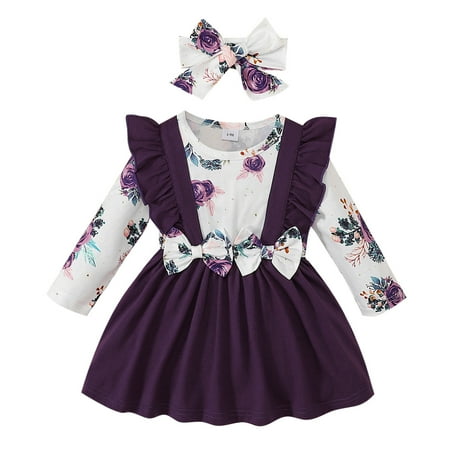 Baby Girls Dress Bowknot Long Sleeve Floral Printed Princess Headbands Set Toddler Cute Cartoon Soft Trendy Spring Summer Casual Gifts To Child Girls Clothes
Baby Girls Dress Bowknot Long Sleeve Floral Printed Princess Headbands Set Toddler Cute Cartoon Soft Trendy Spring Summer Casual Gifts To Child Girls Clothes