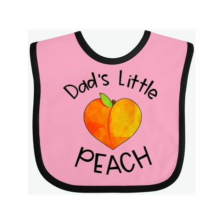 Inktastic Dad s Little Peach Cute Peach Heart Gift Baby Boy or Baby Girl Bib
