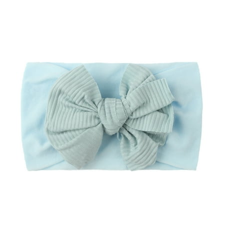 Kids Girls Baby Solid Headband Hair Band Bow Accessories Headwears 1PC