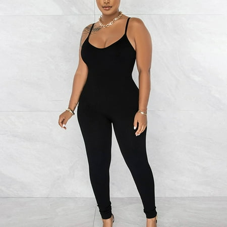 JNGSA One Piece Jumpsuits for Women-Ladies Seamless shapewear Solid Color Wrap Bodycon Jumpsuits Bodysuit Sleeveless Spaghetti Strap Tight Fitting Onesie
JNGSA One Piece Jumpsuits for Women-Ladies Seamless shapewear Solid Color Wrap Bodycon Jumpsuits Bodysuit Sleeveless Spaghetti Strap Tight Fitting Onesie