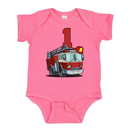 Inktastic 1st Birthday Fire Truck Gift Baby Boy or Baby Girl Bodysuit 
Inktastic 1st Birthday Fire Truck Gift Baby Boy or Baby Girl Bodysuit