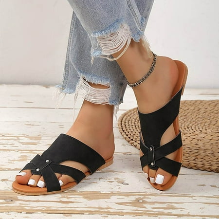 XIAQUJ Women Sandals Fashion Simple Solid Summer New Pattern Flat Bottom Open Toe Breathable Comfort Non Slip Casual Shoes Sandals for Women Black 6.5(37)
XIAQUJ Women Sandals Fashion Simple Solid Summer New Pattern Flat Bottom Open Toe Breathable Comfort Non Slip Casual Shoes Sandals for Women Black 6.5(37)