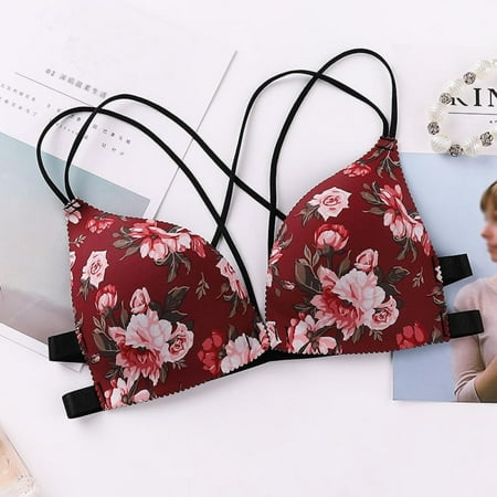 Clearance Sale Comfort Push Up Floral Bras Women Flower Printed Cozy Bras Front Buckle Wireless Bralette Lingerie
Clearance Sale Comfort Push Up Floral Bras Women Flower Printed Cozy Bras Front Buckle Wireless Bralette Lingerie