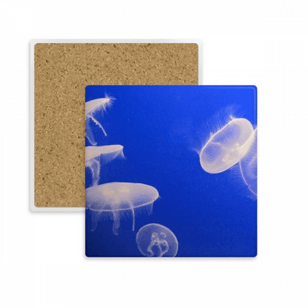 

Ocean Jellyfish Science Nature Picture Square Coaster Cup Mat Mug Subplate Holder Insulation Stone