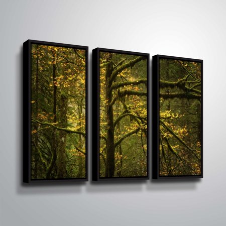 ArtWall "Golden Drops" Gallery Wrapped Floater-framed Canvas