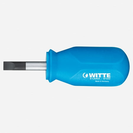 Witte 87232 Pro Slotted Stubby Screwdriver 6.0 x 25mm