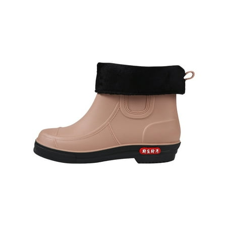 Tenmix Womens Rain Boots Lightweight Waterproof Boot Slip Resistant Garden Shoes Outdoor Work Shoe Working Casual Comfort Rainboot Khaki with Plush Liner 6
Tenmix Womens Rain Boots Lightweight Waterproof Boot Slip Resistant Garden Shoes Outdoor Work Shoe Working Casual Comfort Rainboot Khaki with Plush Liner 6