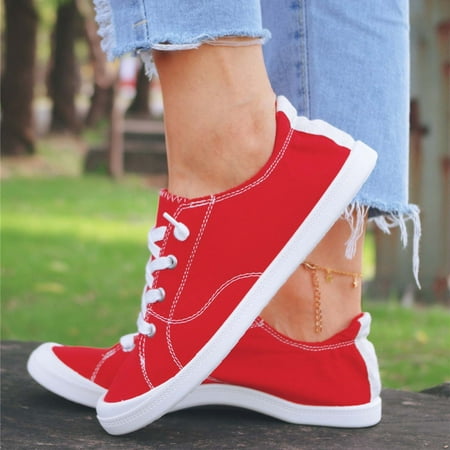 Ecqkame Women s Sneakers Clearance Cloth Shoes Women s Comfortable Soft Soled Casual Round Toe Shallow Canvas Shoes Red 37
Ecqkame Women s Sneakers Clearance Cloth Shoes Women s Comfortable Soft Soled Casual Round Toe Shallow Canvas Shoes Red 37