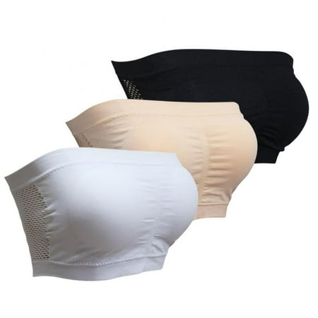 Xmarks 3 Pieces Breathable Mesh Strapless Comfort Wireless Bra Bandeau Bralette Tube Top 34/75CD 36/80AB
Xmarks 3 Pieces Breathable Mesh Strapless Comfort Wireless Bra Bandeau Bralette Tube Top 34/75CD 36/80AB