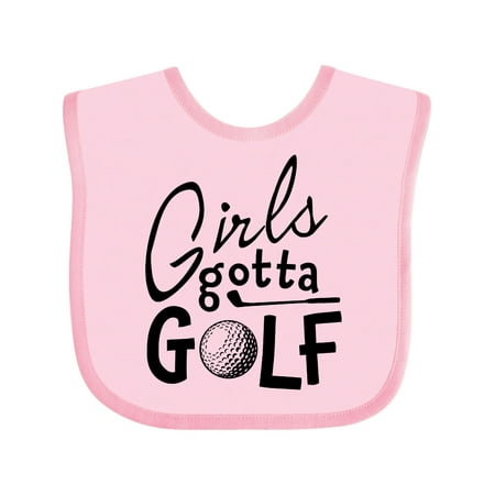 Inktastic Girls Gotta Golf Gift Baby Girl Bib