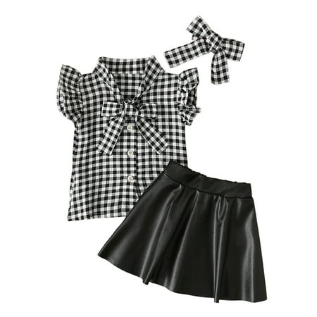 IROINNID Toddler Girls Summer Plaid Print Ruffle Bow Leather Skirt Three-piece Suit
IROINNID Toddler Girls Summer Plaid Print Ruffle Bow Leather Skirt Three-piece Suit