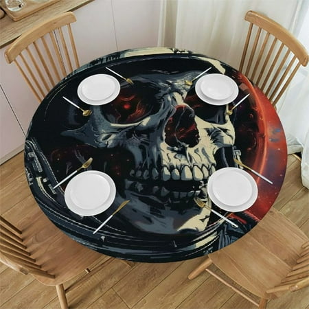 Skull Helmet Space Round Table Cover Stain Resistant Washable Indoor Outdoor Tablecloth Kitchen Dining Wedding Parties 100% Polyester Fiber 42-46
Skull Helmet Space Round Table Cover Stain Resistant Washable Indoor Outdoor Tablecloth Kitchen Dining Wedding Parties 100% Polyester Fiber 42-46