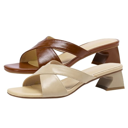 Aayomet Women Sandals Women Sandals Fashionable New Pattern Simple Solid Color Retro Square Toe Open Toe Square Heel Comfortable Brown 7.5
Aayomet Women Sandals Women Sandals Fashionable New Pattern Simple Solid Color Retro Square Toe Open Toe Square Heel Comfortable Brown 7.5